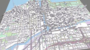 3D Cityscape Chicago USA