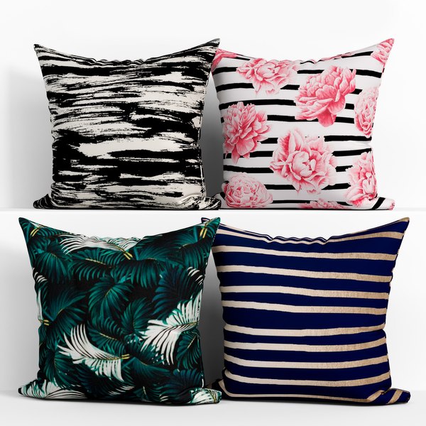 Decorative Pillows Set 174 model - TurboSquid 1939748