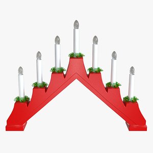 Christmas Candle stick Holder 3D