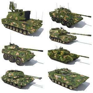 3D Collection of China Fighting Vehicles