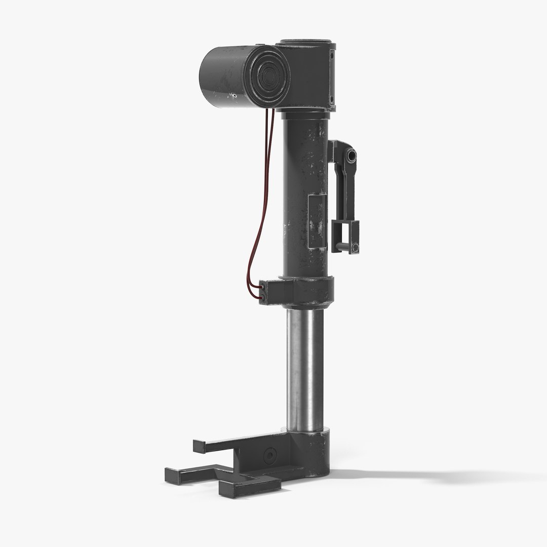 Sci Fi Painted Hydraulic Cylinder 7 3D Model 3D model preview
