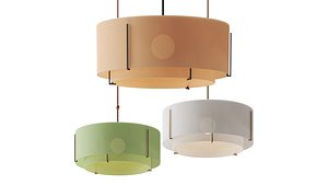 Exos Large Double Shade Pendant by Hubbardton Forge 3D model