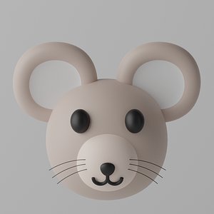 Cartoon Mouse Rat Head