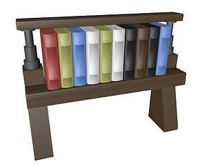 3d model lego bookcase