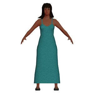 low-poly dress model