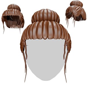 3D model Hair wig