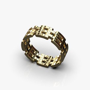 Solid chain ring 3D model