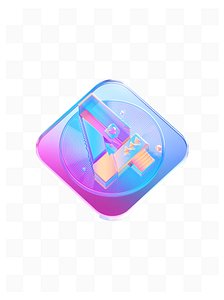 Frosted glass texture Dazzling 3D