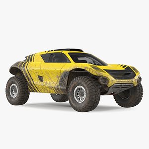 Extreme E Car Racing Electric SUV Dirty Rigged 3D