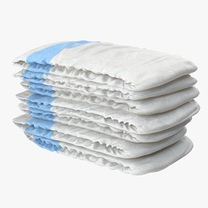 diaper stack blue 3d max