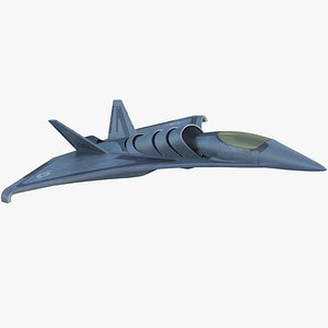 Sci-FI Futuristic Aircraft Fighter Concept 3D model