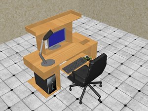 3ds computer desk