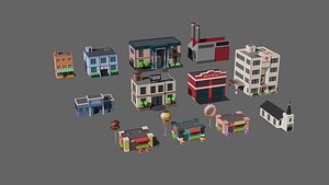 SIMPLE BUILD PACKAGE - Low Poly 3D model