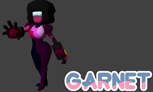 3D rigged garnet model