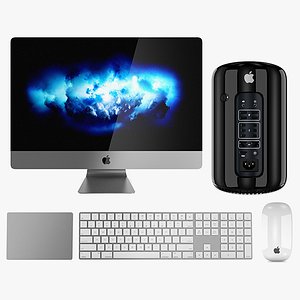 3D apple imac pro 2 model