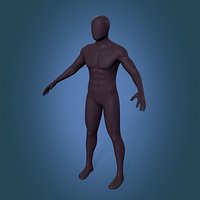 Humanoid Character -- Man Ninja Robot Fighter Stickman Base Mesh Mannequin