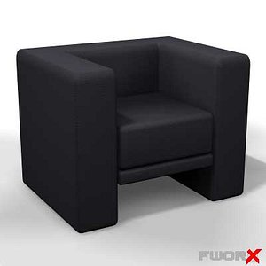 free armchair chair 3d model