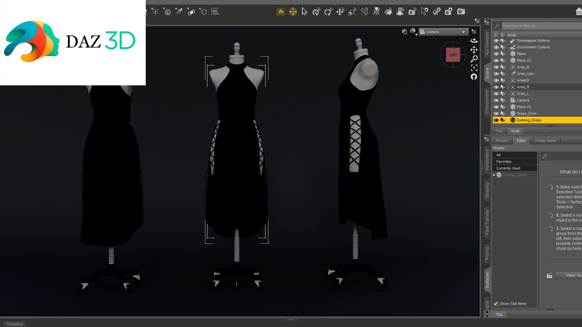 3D Evening Dress On Dress Form - TurboSquid 1998584