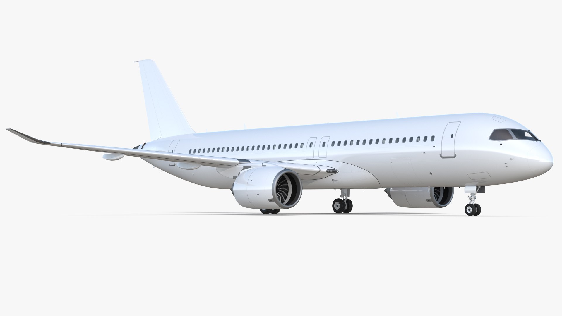 Narrow Body Airliner 3D model preview
