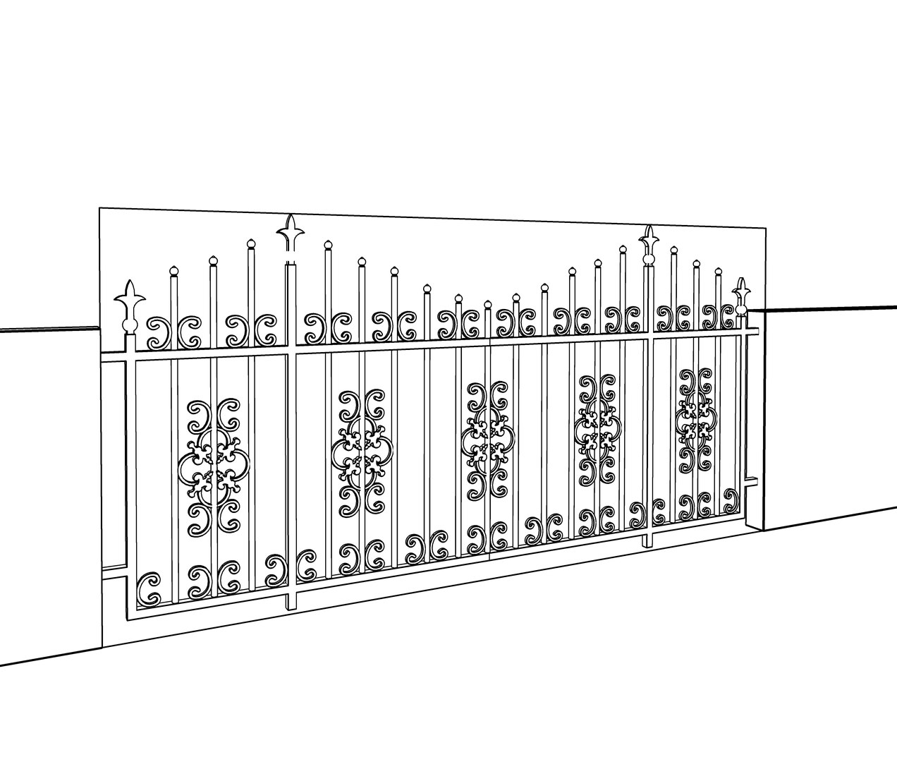Classic Gate Model - TurboSquid 1606429