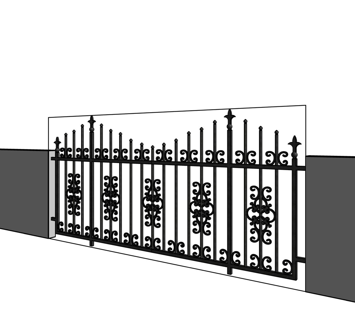 Classic Gate Model - TurboSquid 1606429