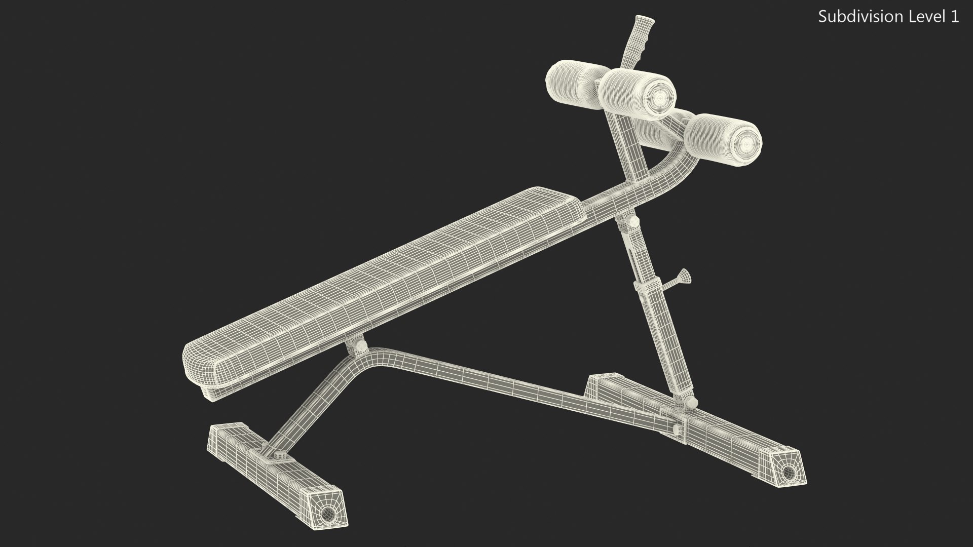 Crunch Bench Red 3D model - TurboSquid 1838745