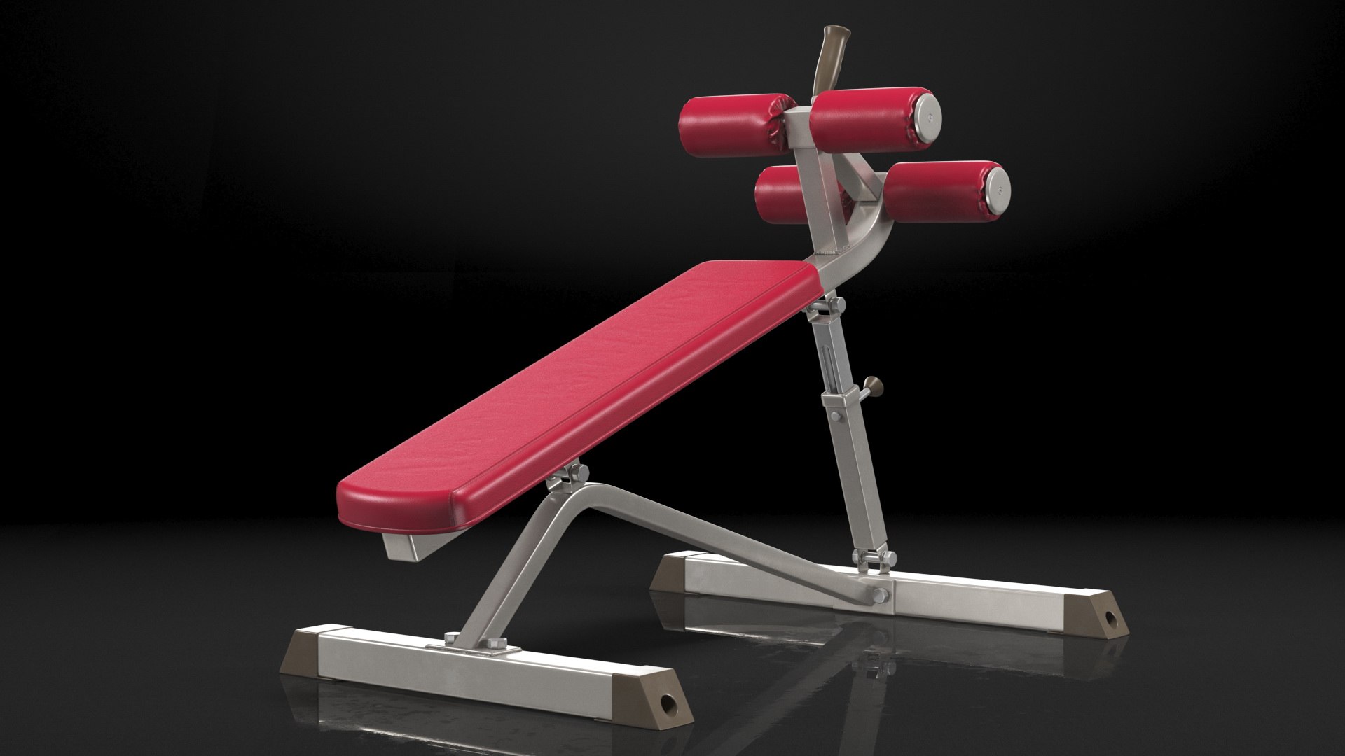 Crunch Bench Red 3D Model - TurboSquid 1838745