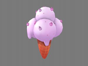 pinc ice cream 3D model
