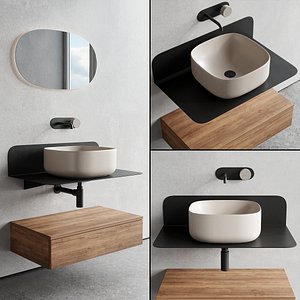 vanity plana washbasin 3D model