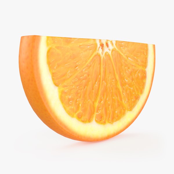 Orange Slice Half 3D model