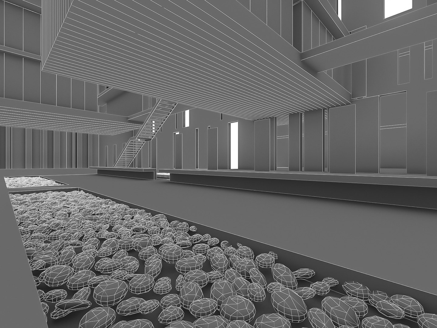 3D Model Pablic Hall Interior 02 - TurboSquid 1751384