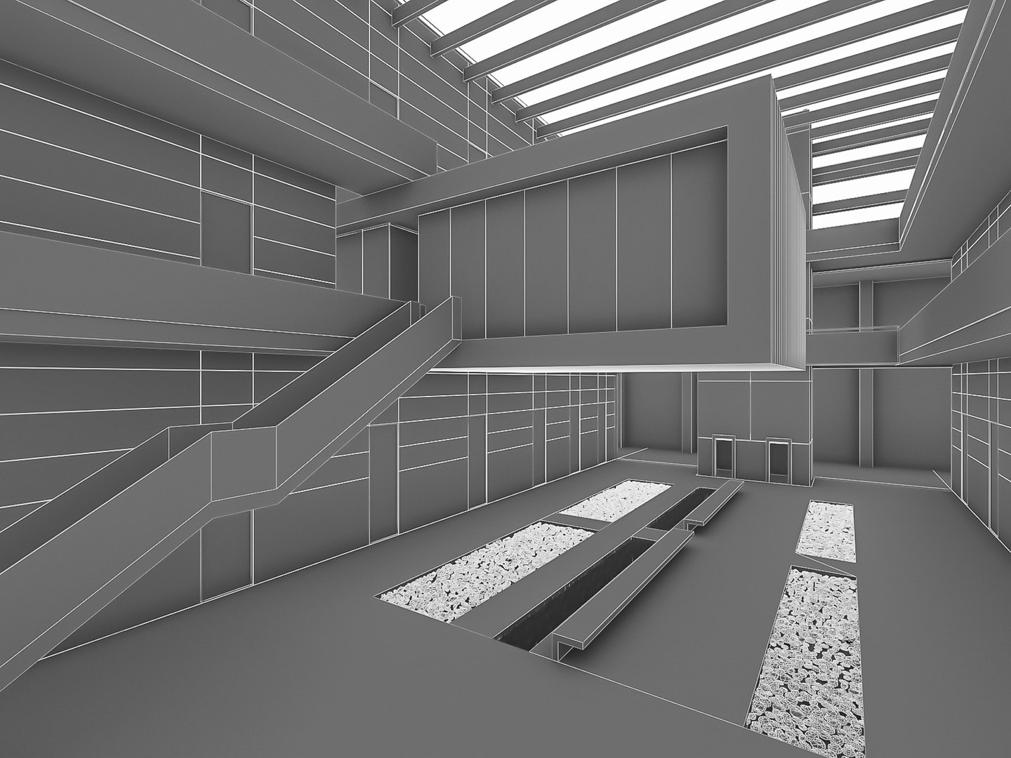 3D Model Pablic Hall Interior 02 - TurboSquid 1751384