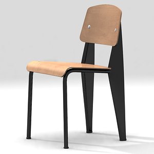 3d model standard chair jean prouve