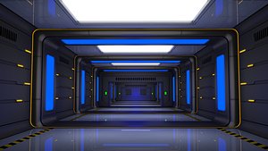 3D model Sci Fi Corridor Futuristic