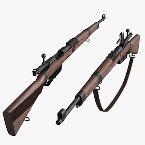 35M Manlicher lowpoly 3D model