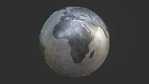 3D model globe ocean