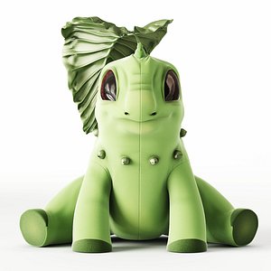 3d model of chikorita leaf plush