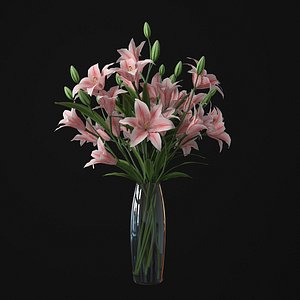 3D lilies vase