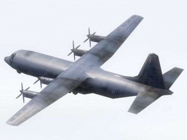 spectre gunship airplane aircraft 3d model