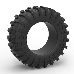 3D Diecast offroad tire 39 Scale 1 to 25