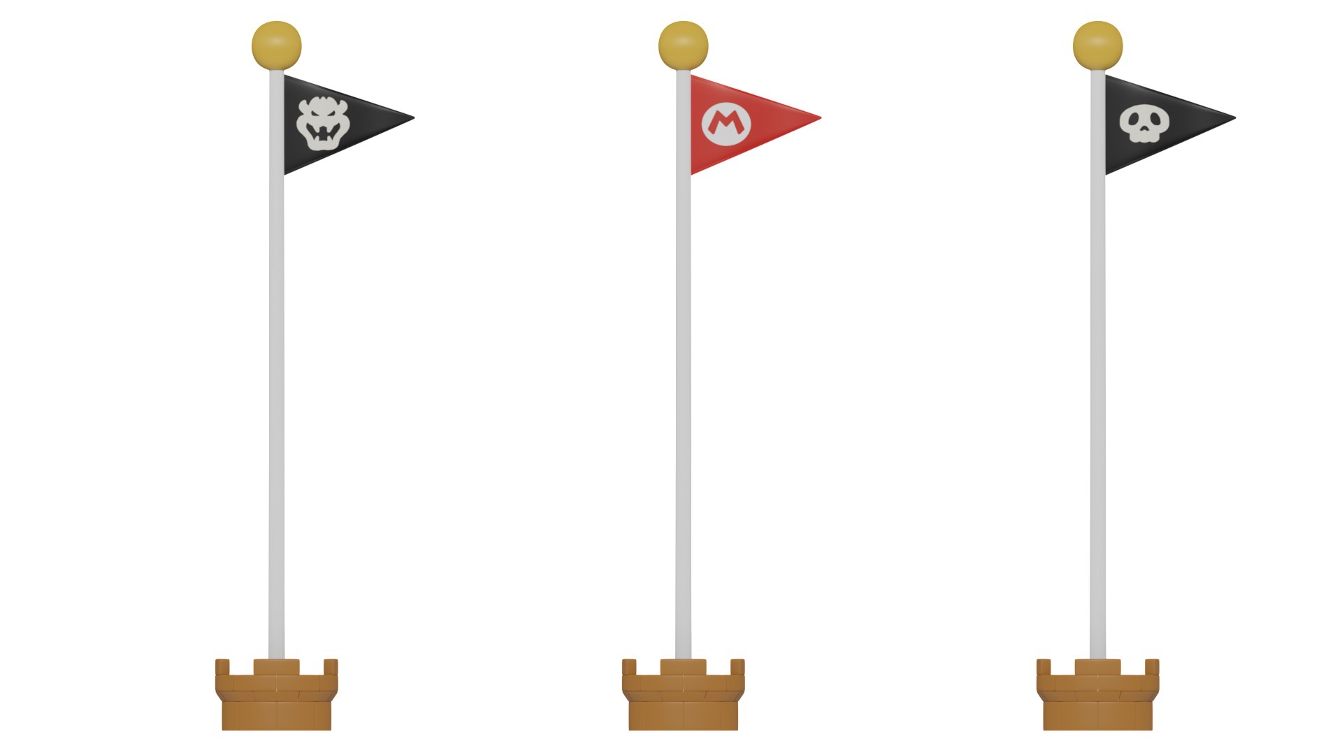 3D Goal Pole with 3 different flags - Mario model https://p.turbosquid.com/ts-thumb/Zs/6LAjRx/dG/7.r_goalpole_back_txt/png/1684253961/1920x1080/fit_q87/f3f00dbf04235ddabdd06ca4c4d4a0354486b0ff/7.r_goalpole_back_txt.jpg