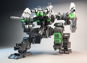 3D model robot gun armor