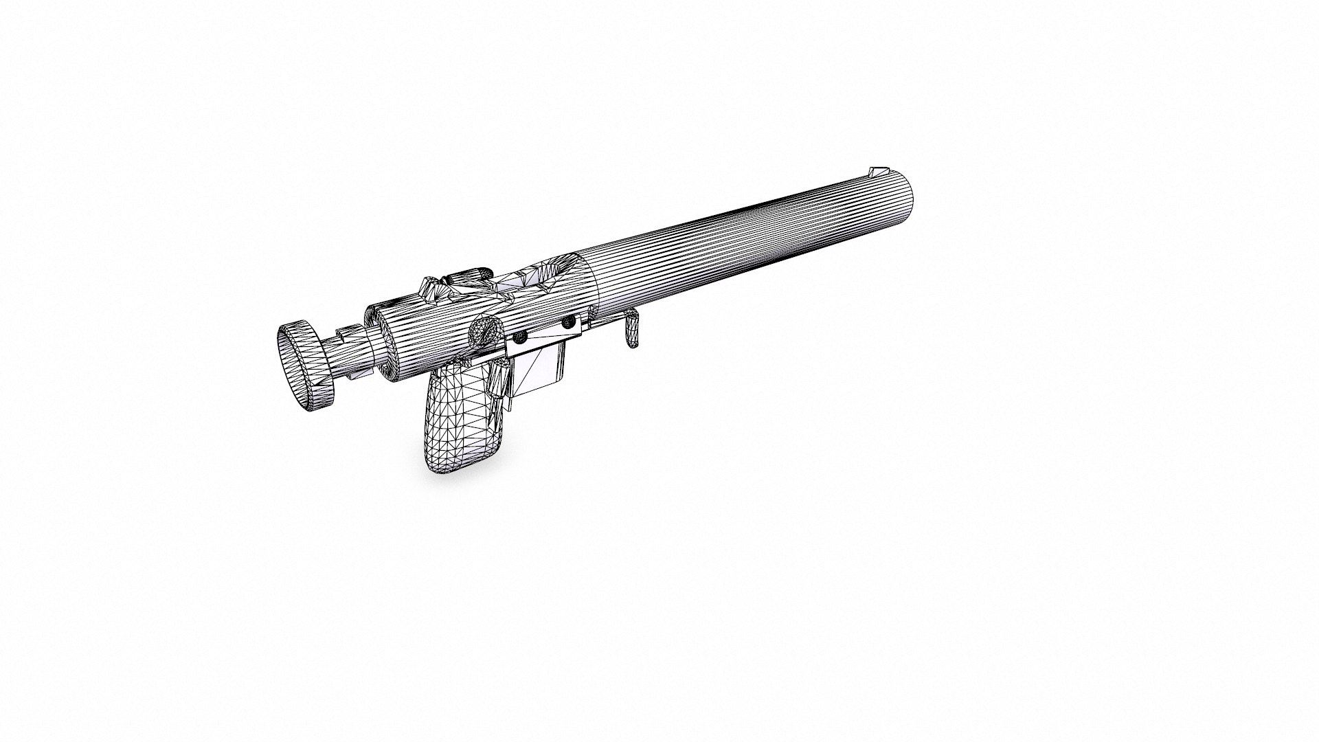 Welrod MK 2 Bolt Action Pistol Low-poly PBr Model - TurboSquid 2344579