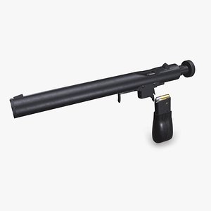 Welrod MK 2 Bolt Action Pistol Low-poly PBr