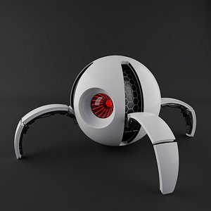 recon sci-fi space bug robot 3D model