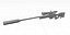AWM Sniper Rifle High Poly 3D model