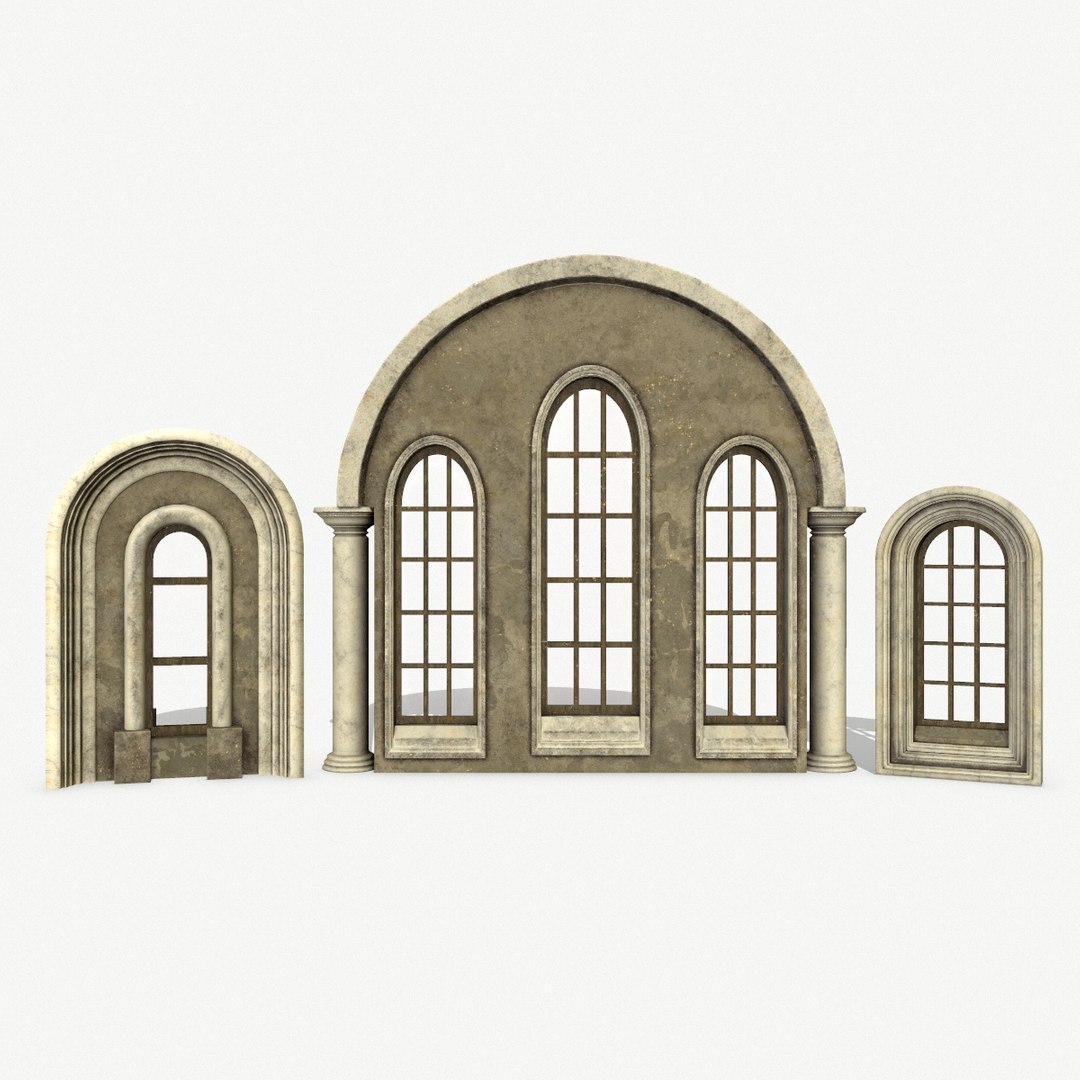 Medieval Window Set 3D Model - TurboSquid 2302949