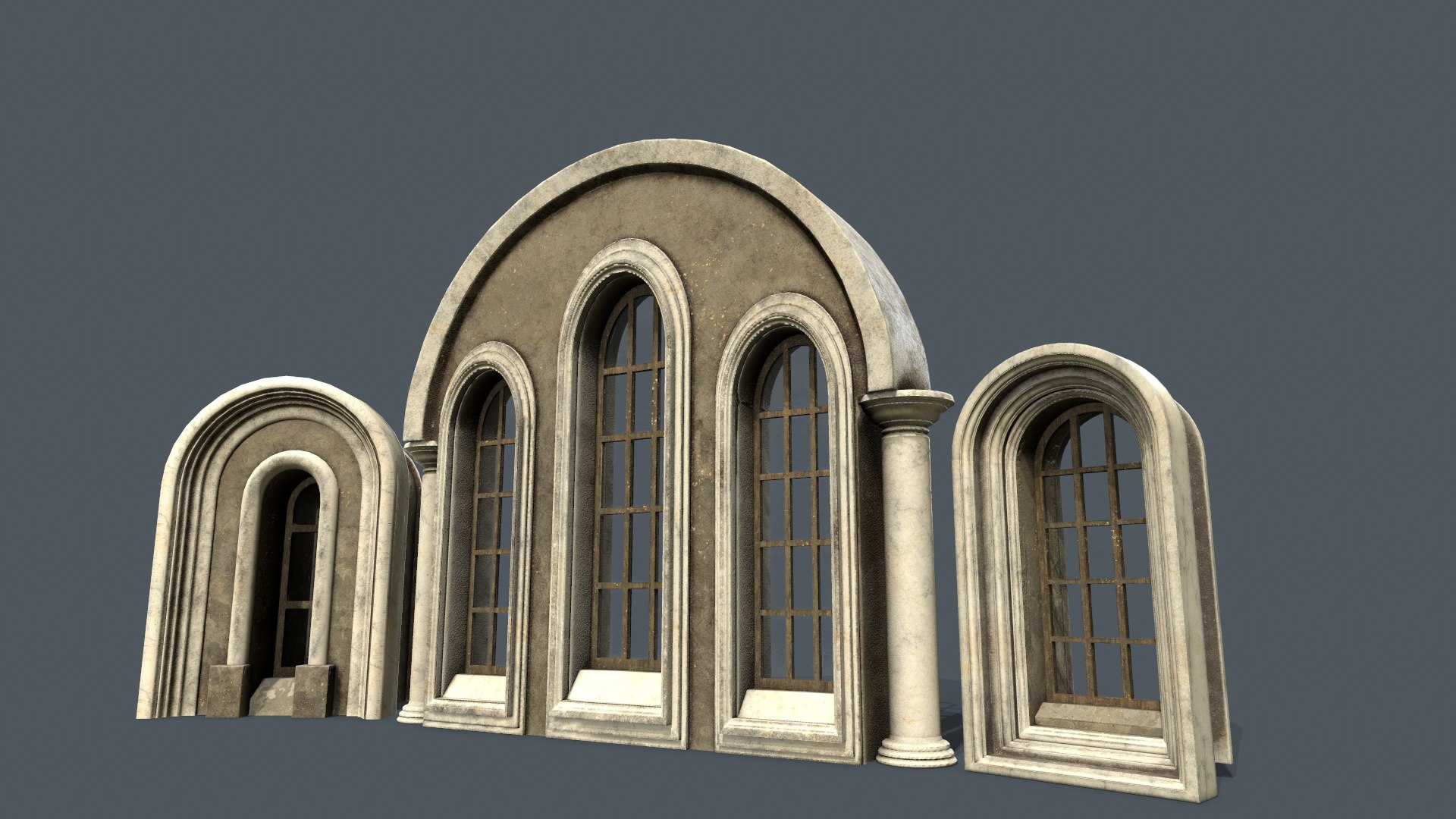 Medieval Window Set 3D Model - TurboSquid 2302949