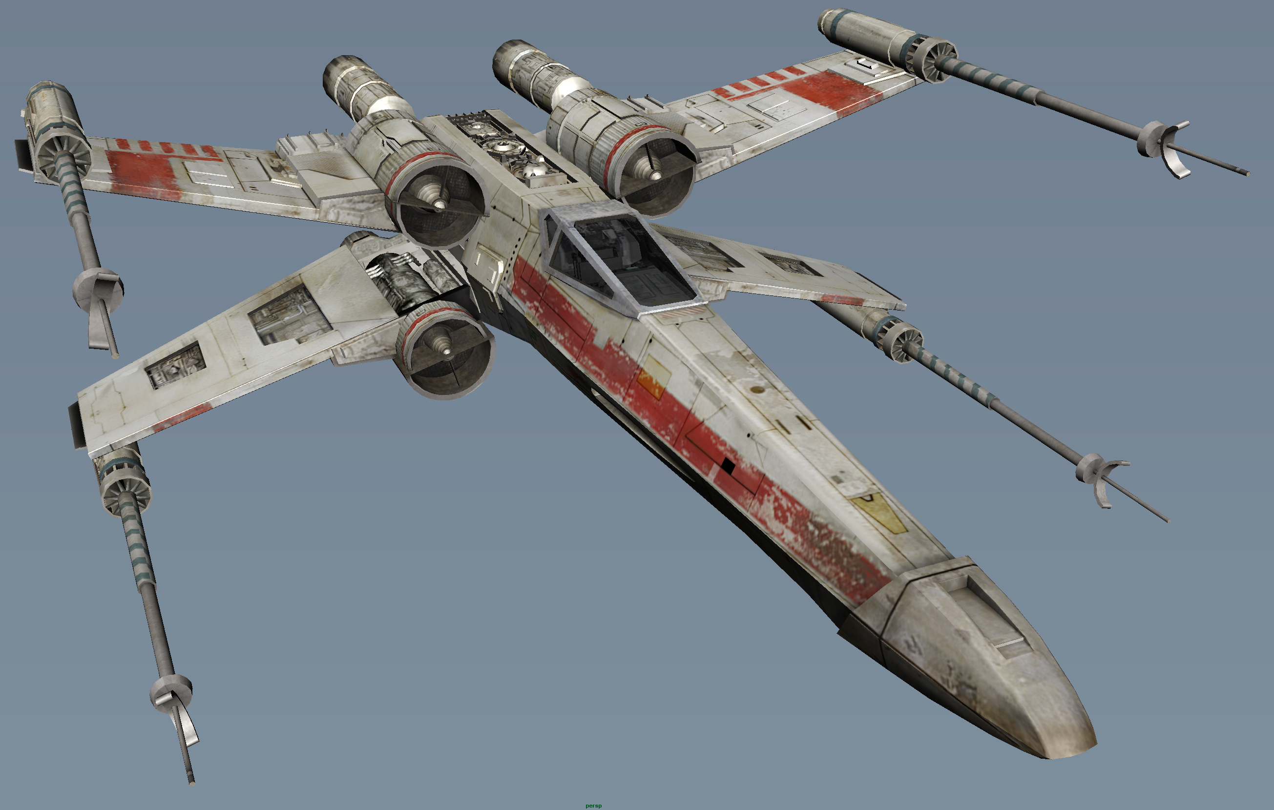 3ds max star wars x-wing starfighter