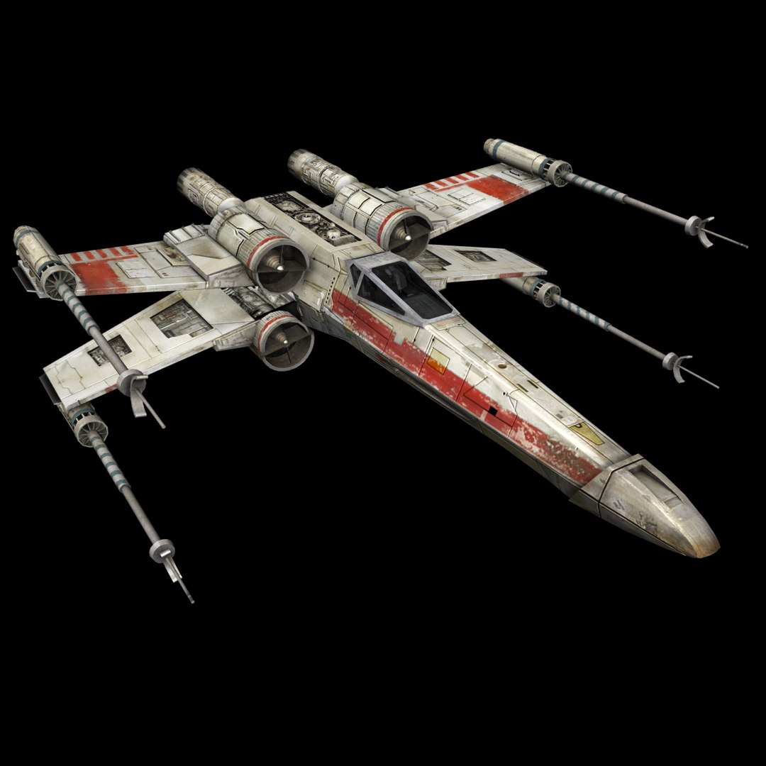 3ds max star wars x-wing starfighter